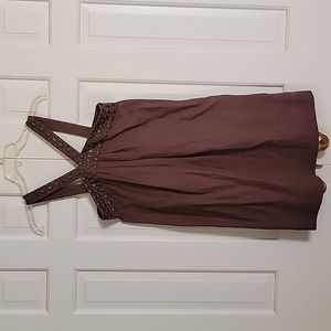 Boston Proper Womens linen jumper dress sz 4